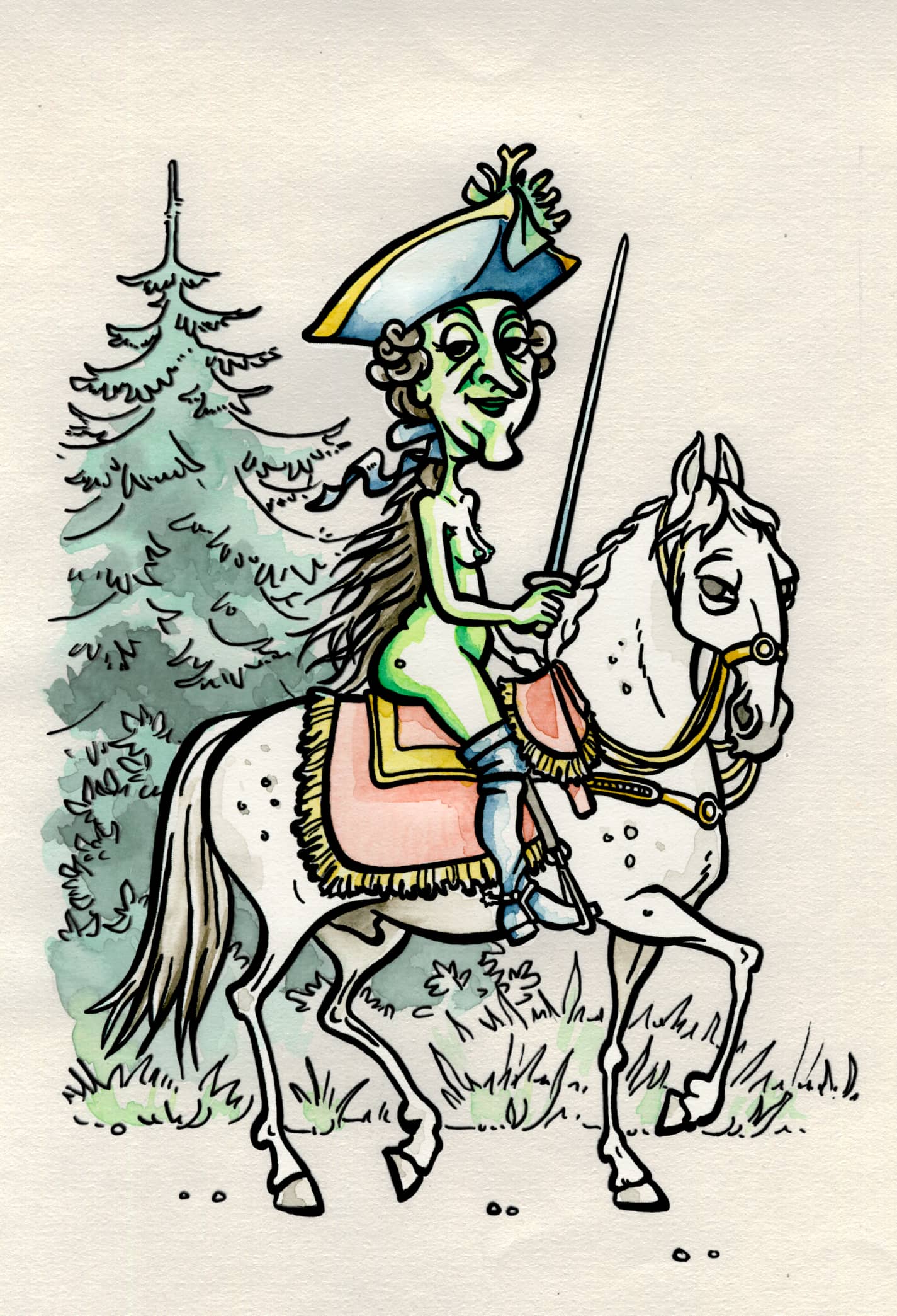 Caricature of Catherine the Great.