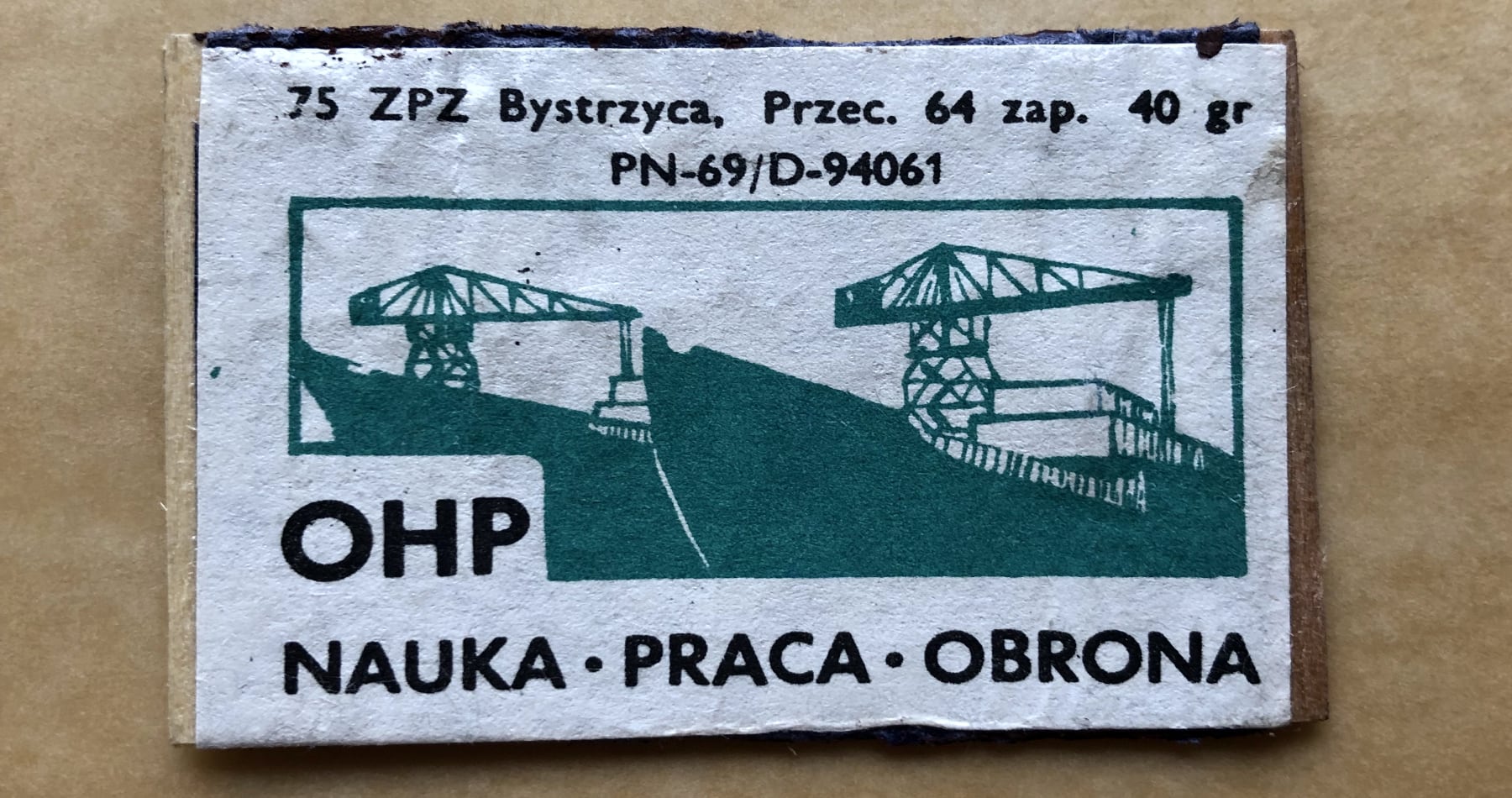 Photo: An old Polish matchbox cover (from the Polish People's Republic)