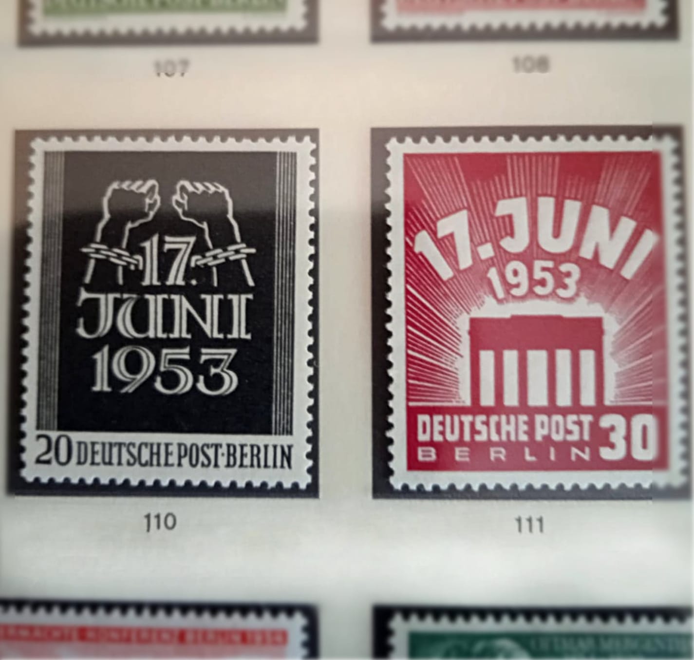 Postage stamp: East German uprising, 17 June 1953