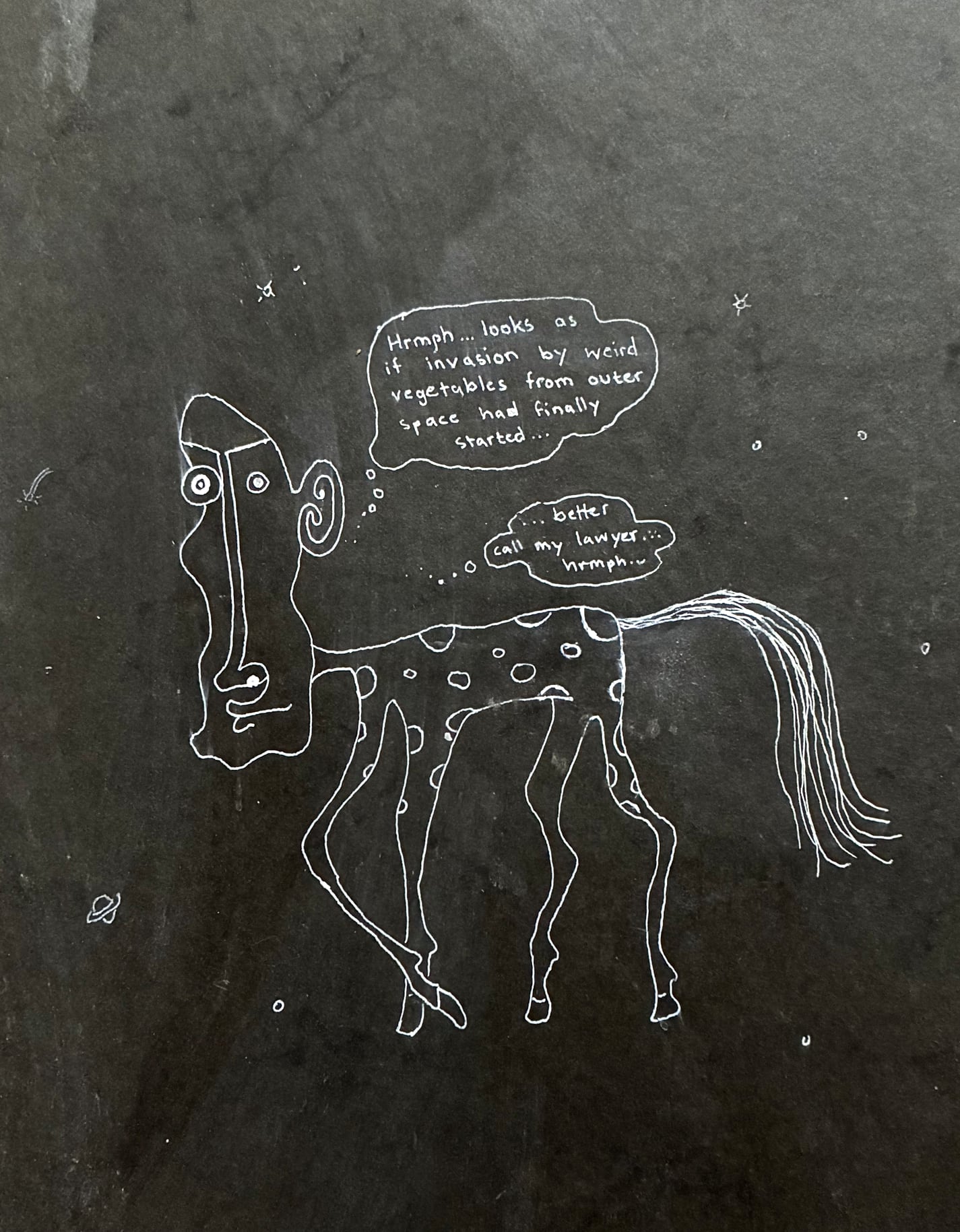 Photo: cartoon on the cover of the blog author’s old sketch book from the times of his studying architecture